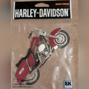 Authentic Harley-Davidson Red Motorcycle Sticker